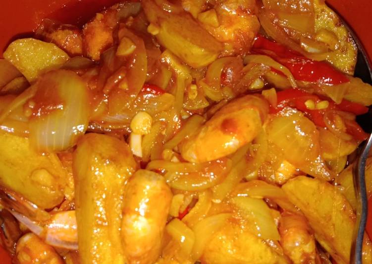 Cara Gampang Menyiapkan Udang saus asam manis bumbu instan (pronas), Lezat Sekali