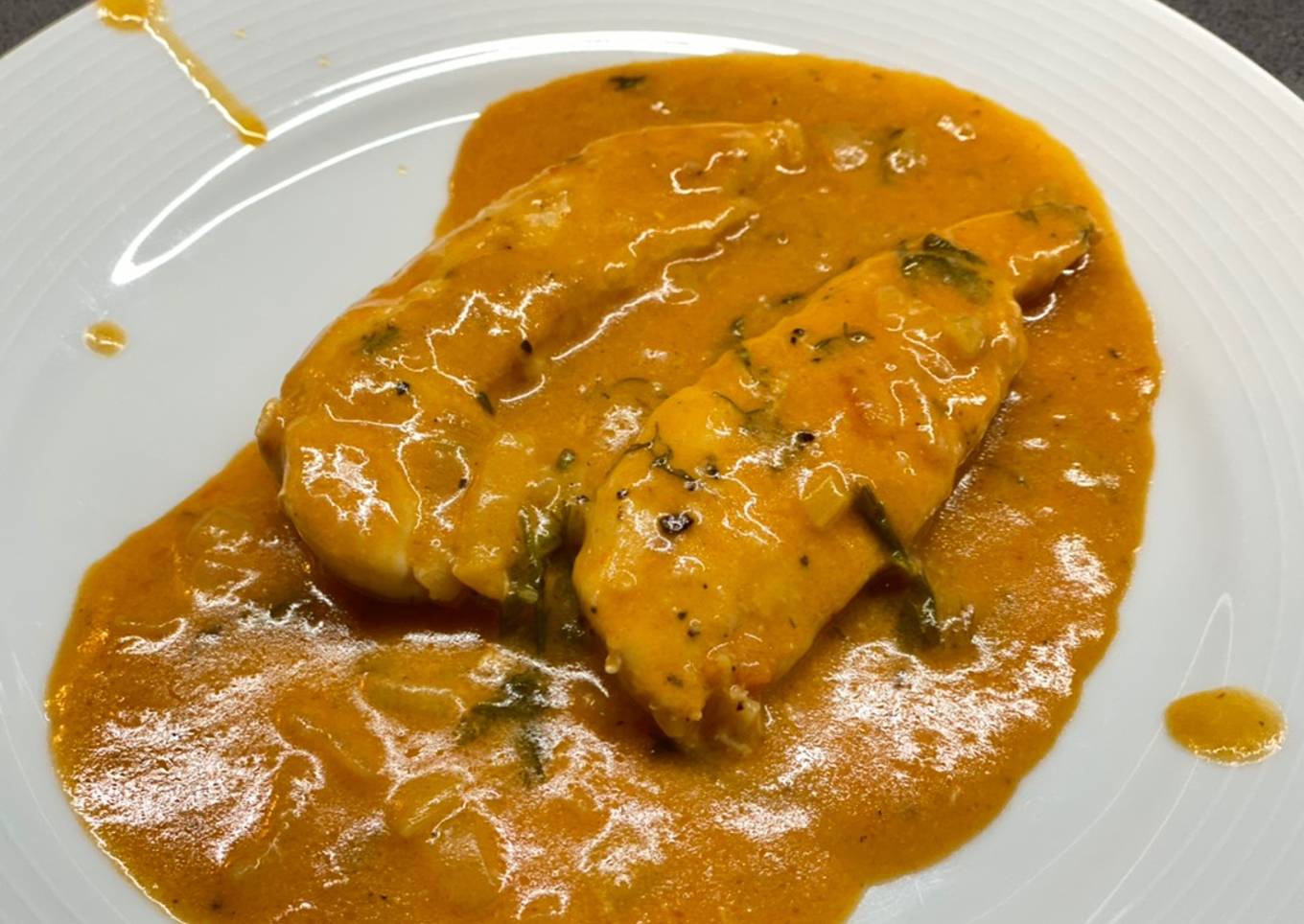 Solomillos de pollo en salsa de coco