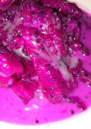 Foto resep Dragon fruit with simple syrup