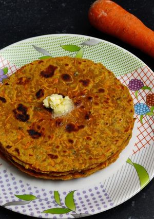 A picture of Carrot Paratha.
