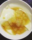 Sữa đậu nành và đậu hũ nước đường lá dứa trân châu