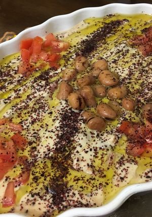 صورة لوصفة فول بلبن وطحينة