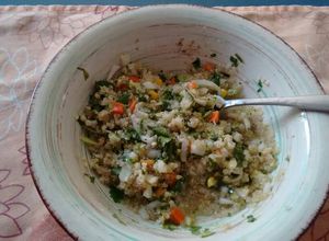 Una foto de Tabuleh con quinoa. ॐ