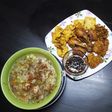 Sup sayur pentol sosis,sambal kecap dan ayam tahu tempe ungkep