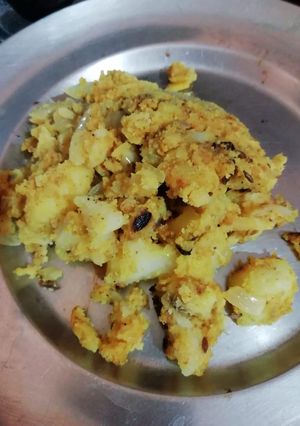A picture of Aloo sabji (potato veg).