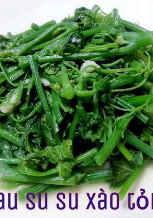 Hình của món Rau su su xào.