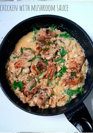 Foto resep Chicken with mushroom sauce