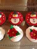 Cupcakes de chocolate navideños