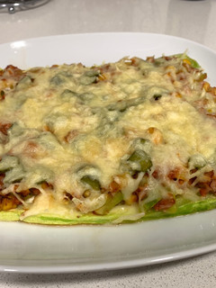 Una foto de Calabacín estilo pizza al microondas