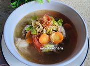 Gambar sup daging sapi slice