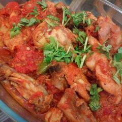 A picture of Chicken Karachi simple Roti.
