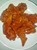 Sayap ayam krispi saus hot lava