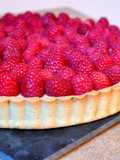 Tarte aux framboises renversante