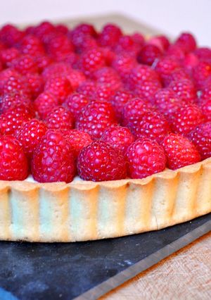 A picture of Tarte aux framboises renversante.