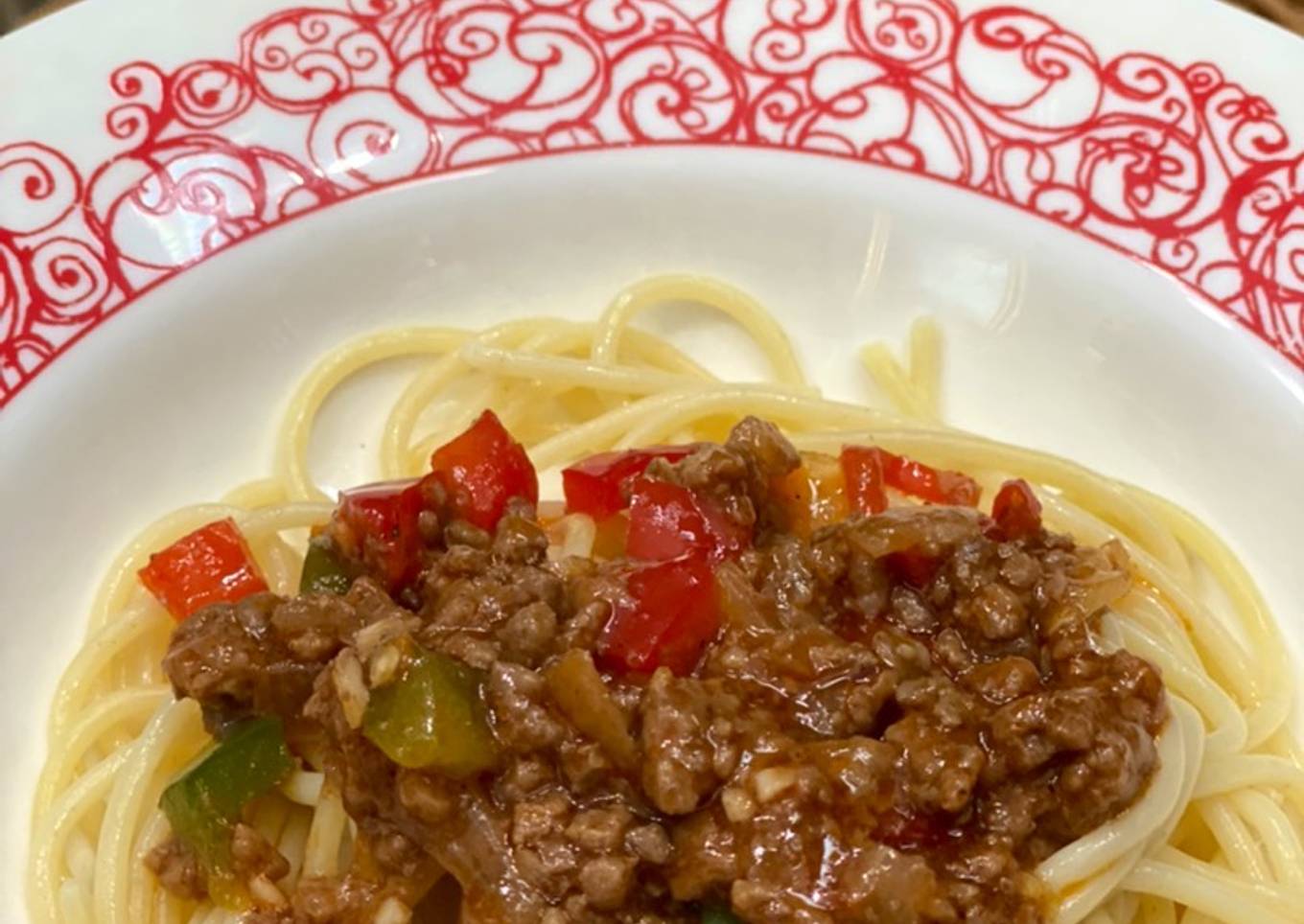 Spaghetti Bolognese pedas