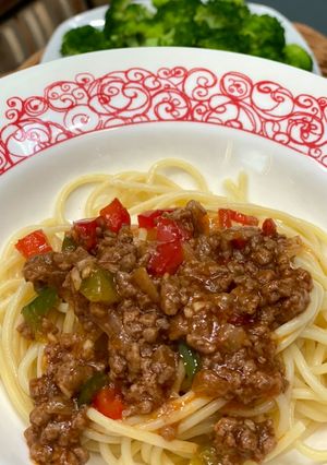 Foto resep Spaghetti Bolognese pedas