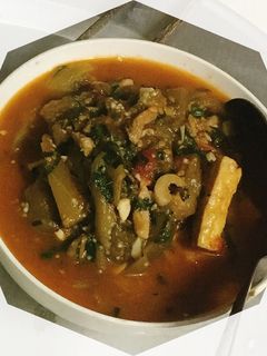 Hình của món Canh Cà tím bung.