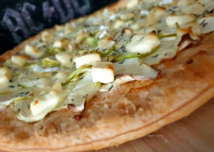 Recette de Ultime Tarte fine courgettes / chaource