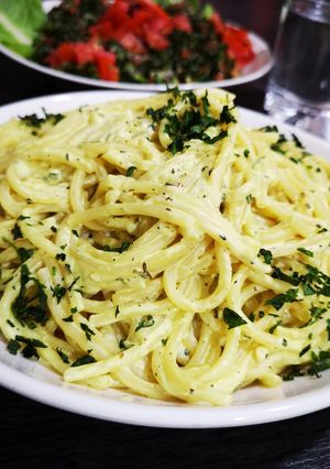 صورة لوصفة سباجيتي بالصوص الابيض Spaghetti white sauce 🇮🇹