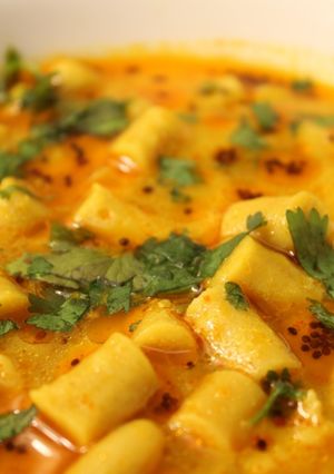 A picture of Rajasthani Dahi Gatta.