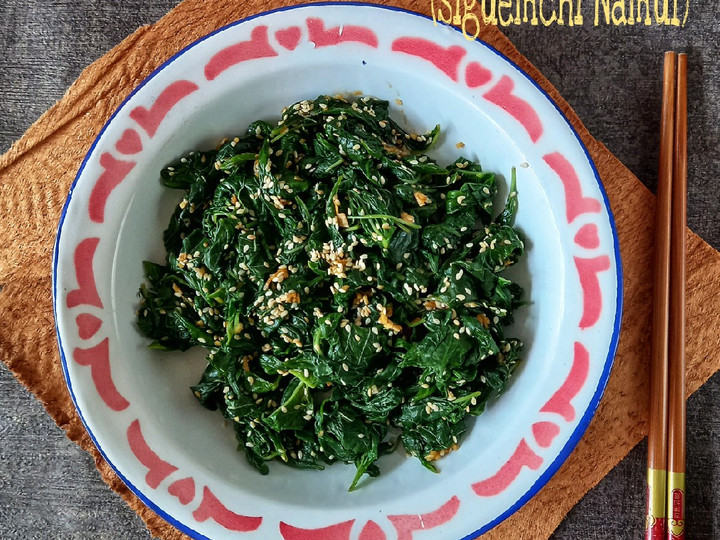 Resep Salad Bayam Korea (Siguemchi Namul), Enak Banget