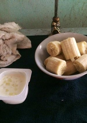 Hình của món Kem chuối sữa chua.