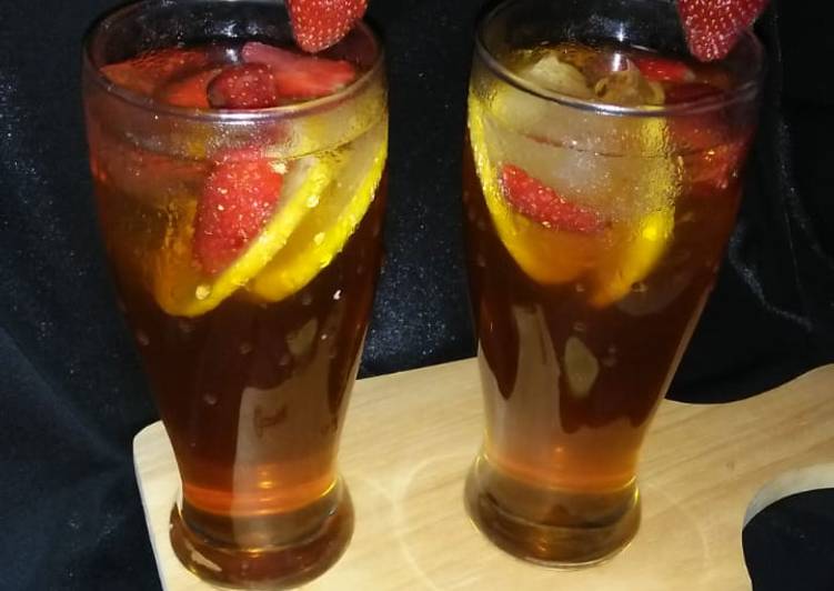 Resep Strawberry Lemon tea yang mengenyangkan