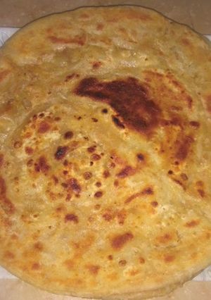 A picture of Pakistani plain paratha (Ramadan sehri).
