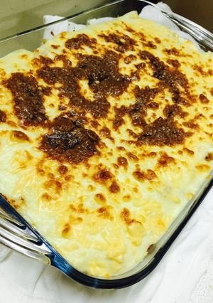 صورة لوصفة مكرونه البشاميل 🍝