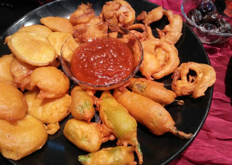 Step-by-Step Guide to Make Tasty Assorted pakora platter | This is Recipe So Great You Must Try Now !!