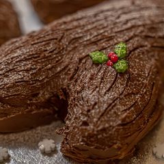A picture of Biscoff Christmas yule log.