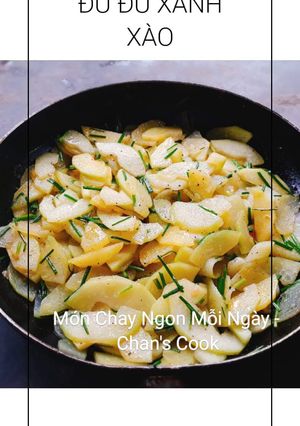Hình của món Đu đủ xanh xào chay.