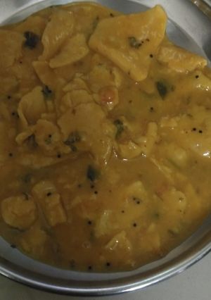 A picture of Dal dhokli.