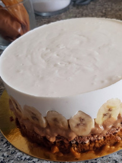 Una foto de Tarta de Queso con Plátano y Dulce de Leche