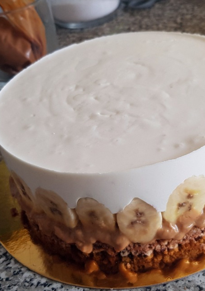 Una foto de Tarta de Queso con Plátano y Dulce de Leche