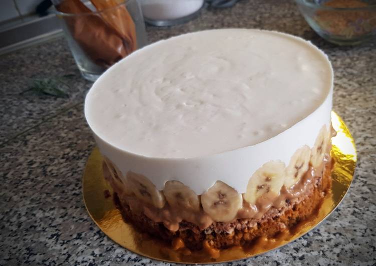 Recipe of Homemade Tarta de Queso con Plátano y Dulce de Leche
