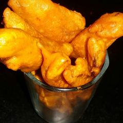 Semolina potato fingers A picture of Semolina potato fingers.