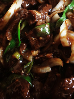 A picture of Mongolian Beef.