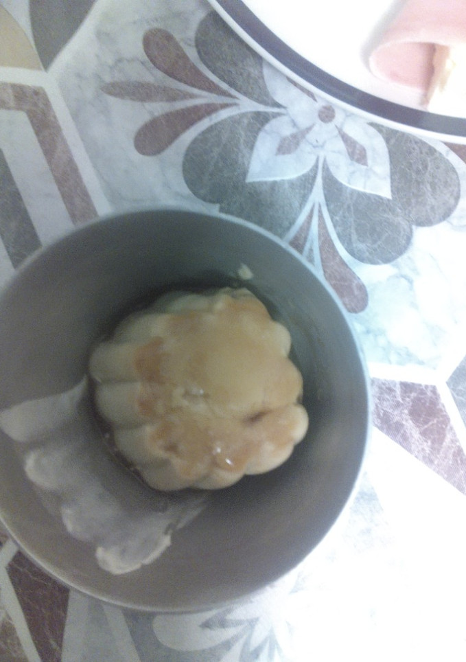 Una foto de Flan de queso