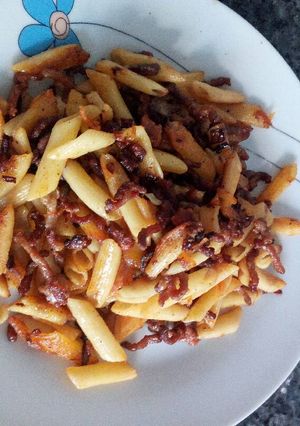 Una foto de Macarrones diferentes. Me apetecían así
