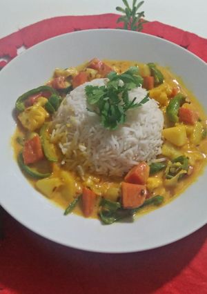 A picture of Vegetable Coconut Curry.