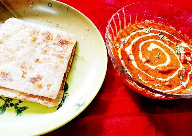 Recipe of Homemade Restaurant style butter chicken with paratha