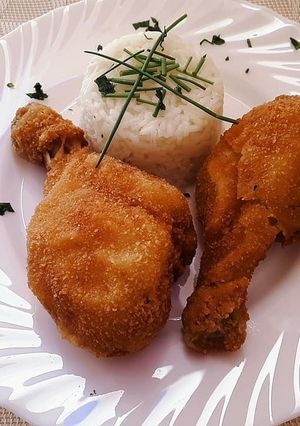 Rántott csirkecomb recept fotója