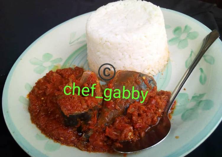 Rice with fish stew
