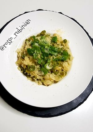 Foto di Risotto con piselli freschi