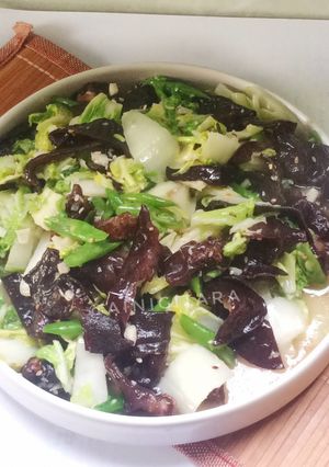 Foto resep Tumis Jamur Sawi Putih