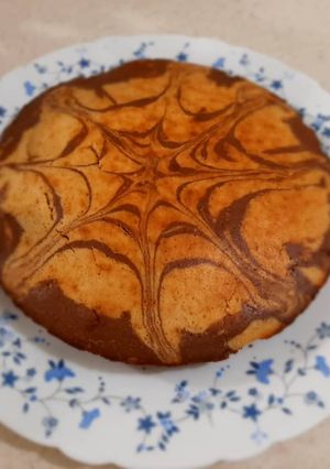 عکسی از دستور کیک دو رنگ داداش پز