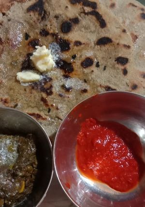 A picture of Bajra chapati.