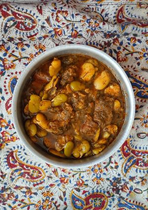 عکسی از دستور خورشت شوید باقالی