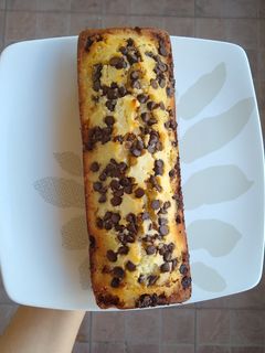 Una foto de Budín con chips de chocolate